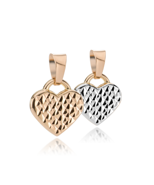 Double-sided gold pendant "Heart"