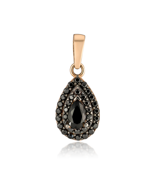 Gold pendant with zircons
