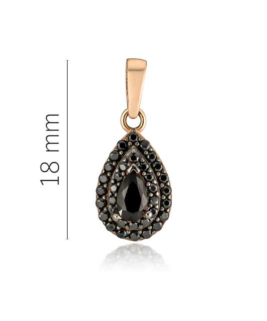 Gold pendant with zircons