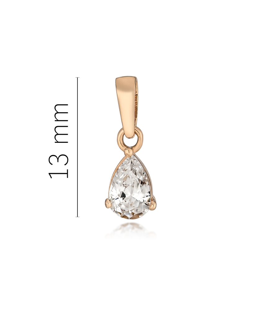 Gold pendant with zircons