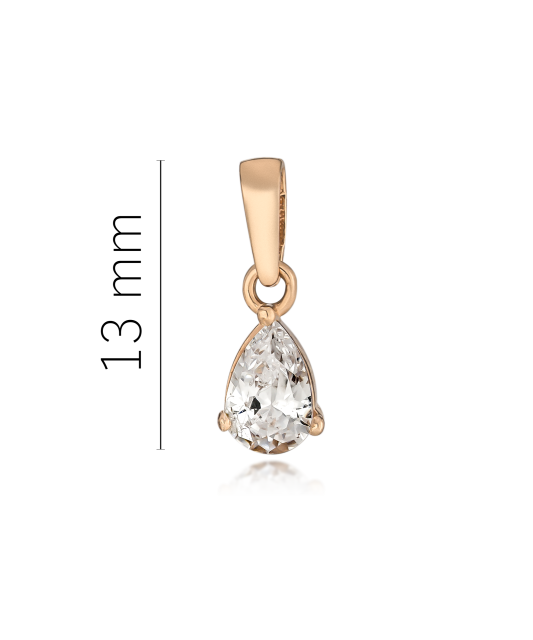 Gold pendant with zircons
