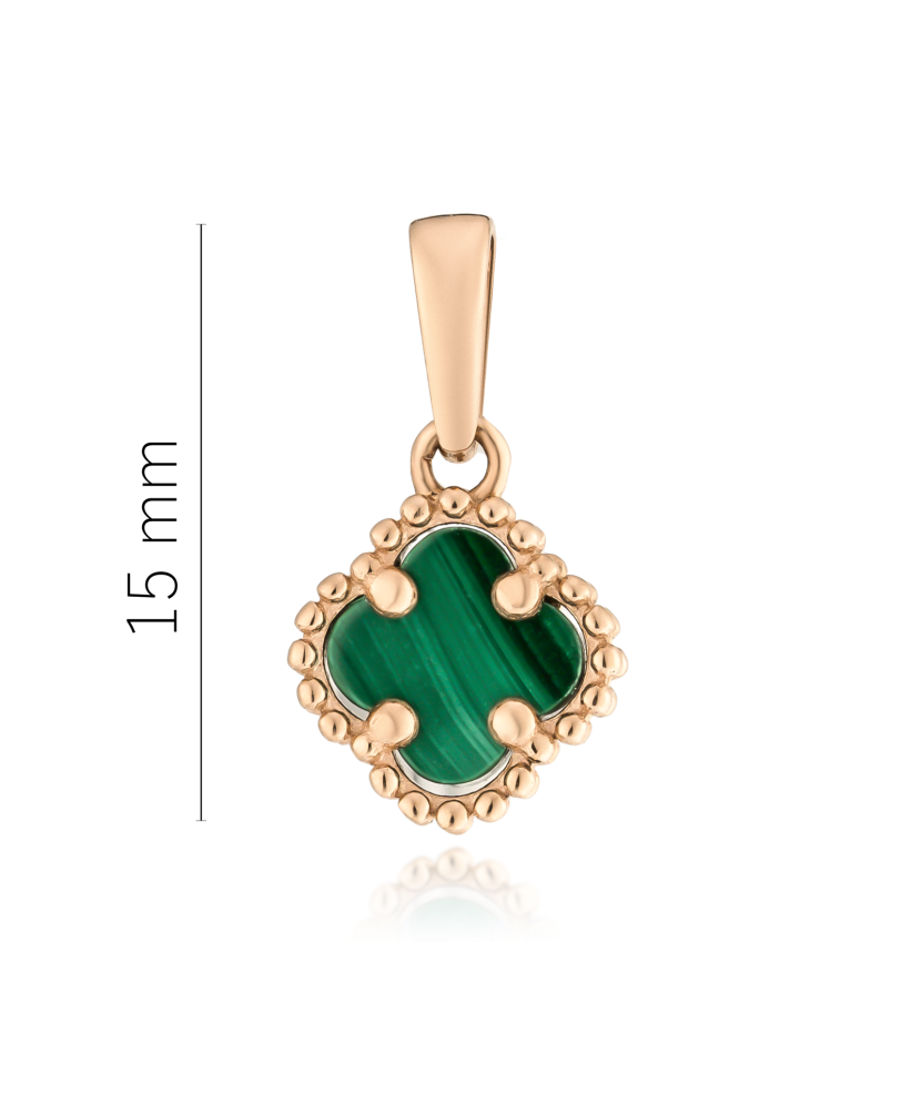 Gold pendant with onyx
