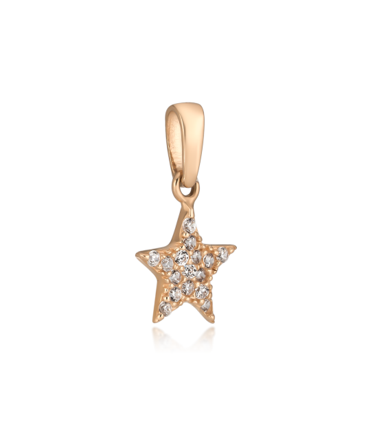 Gold pendant with zircons "star"