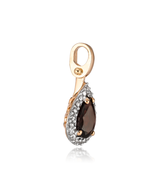 Gold pendant with zircons