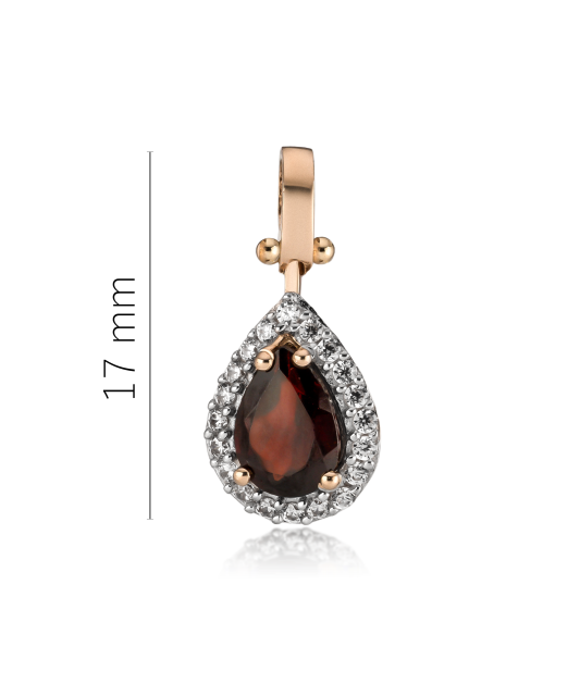 Gold pendant with zircons