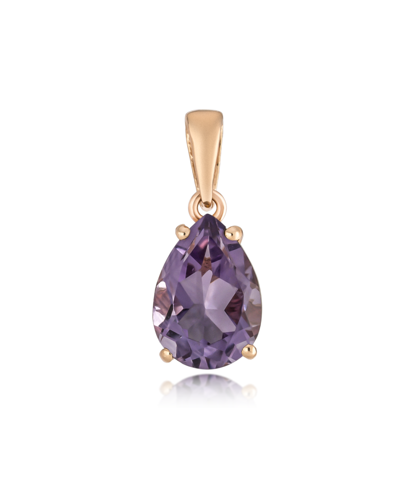 Gold pendant with amethyst