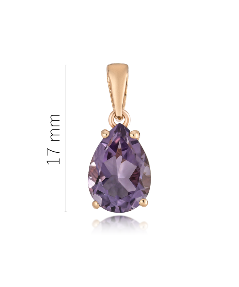 Gold pendant with amethyst