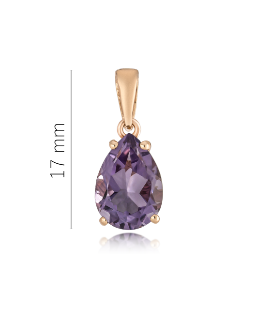 Gold pendant with amethyst