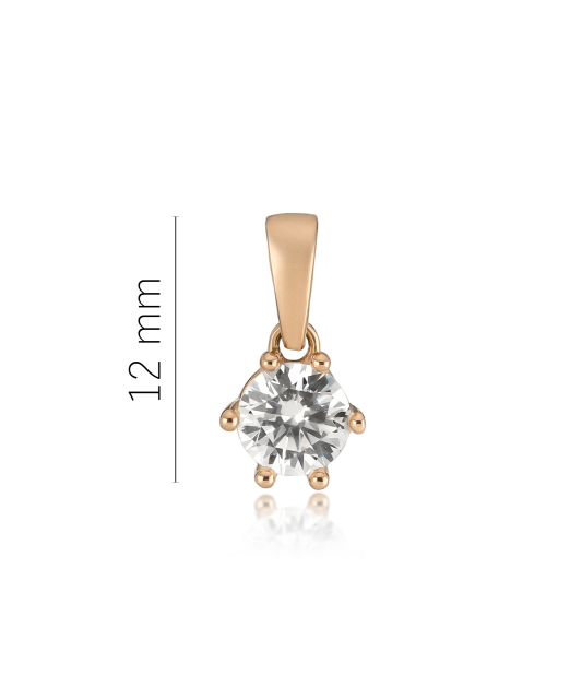 Gold pendant with zircons