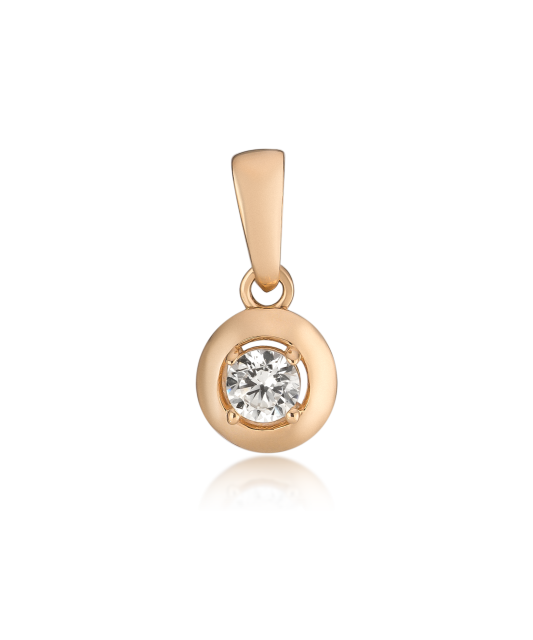 Gold pendant with zircons
