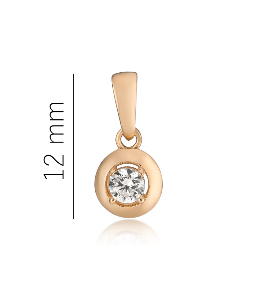 Gold pendant with zircons