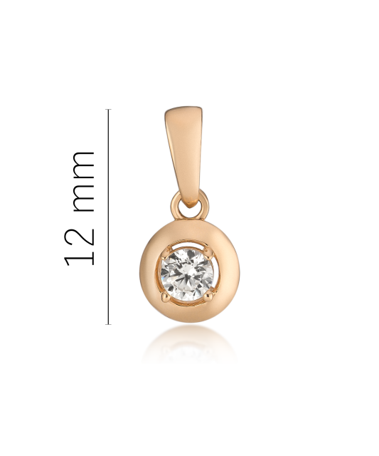 Gold pendant with zircons