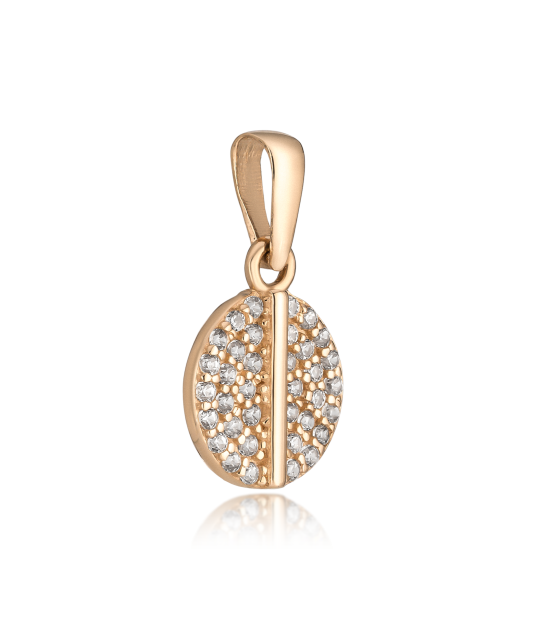 Gold pendant with zircons