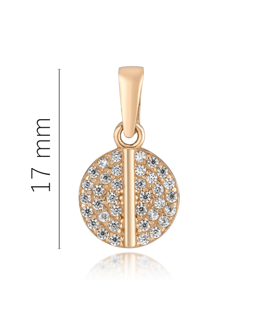 Gold pendant with zircons