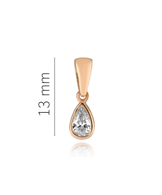 Gold pendant with zircons