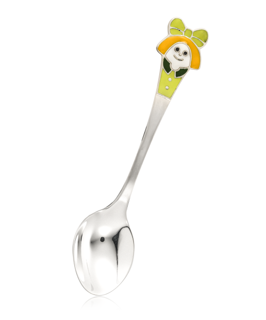 Sterling Silver spoon  with enamel "Girl"
