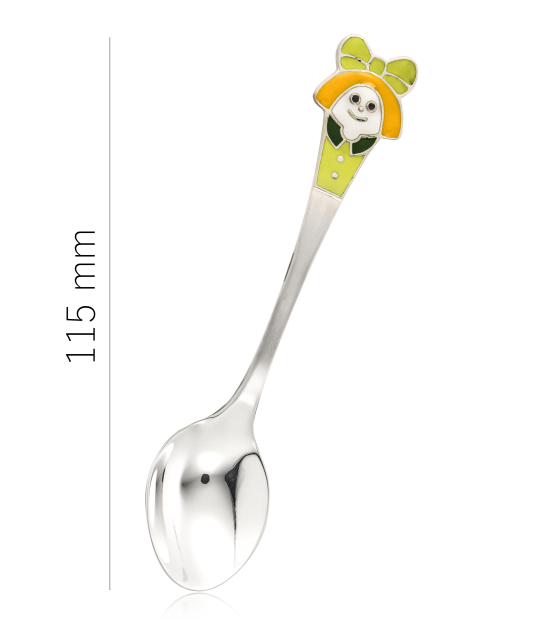 Sterling Silver spoon  with enamel "Girl"