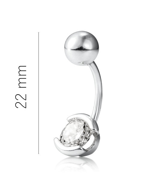 copy of Sterling silver Belly Button Ring with zirconium