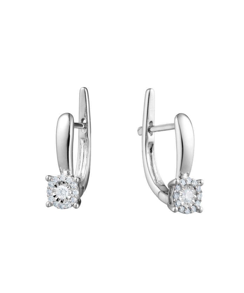 White gold earrings with diamonds