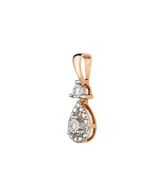 Gold pendant with diamonds