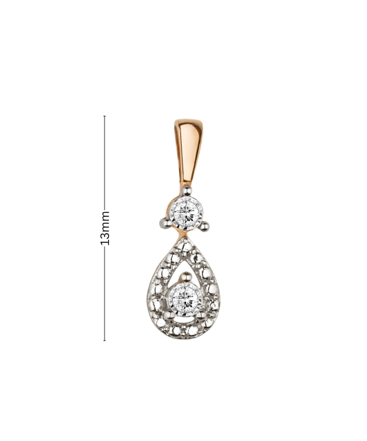 Gold pendant with diamonds