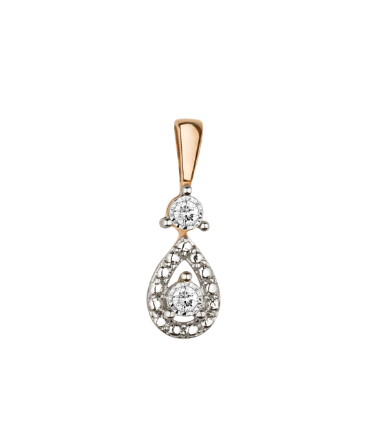 Gold pendant with diamonds