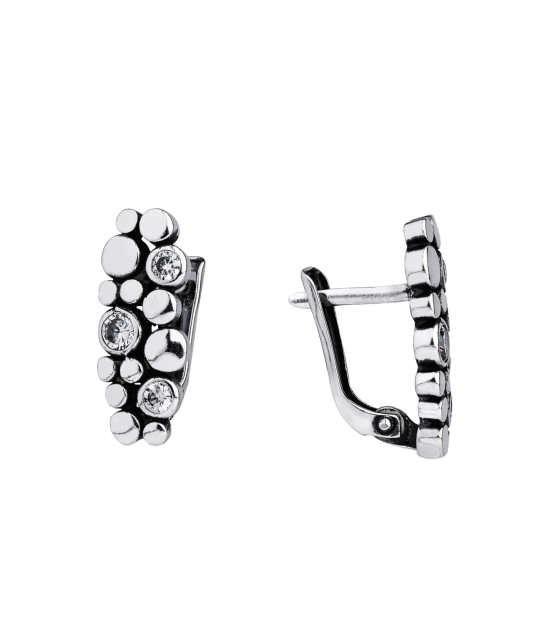 Sterling silver earrings with zircons