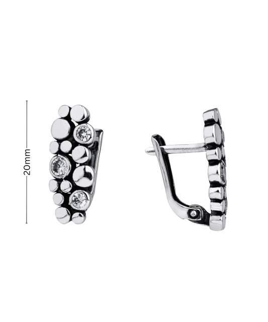 Sterling silver earrings with zircons