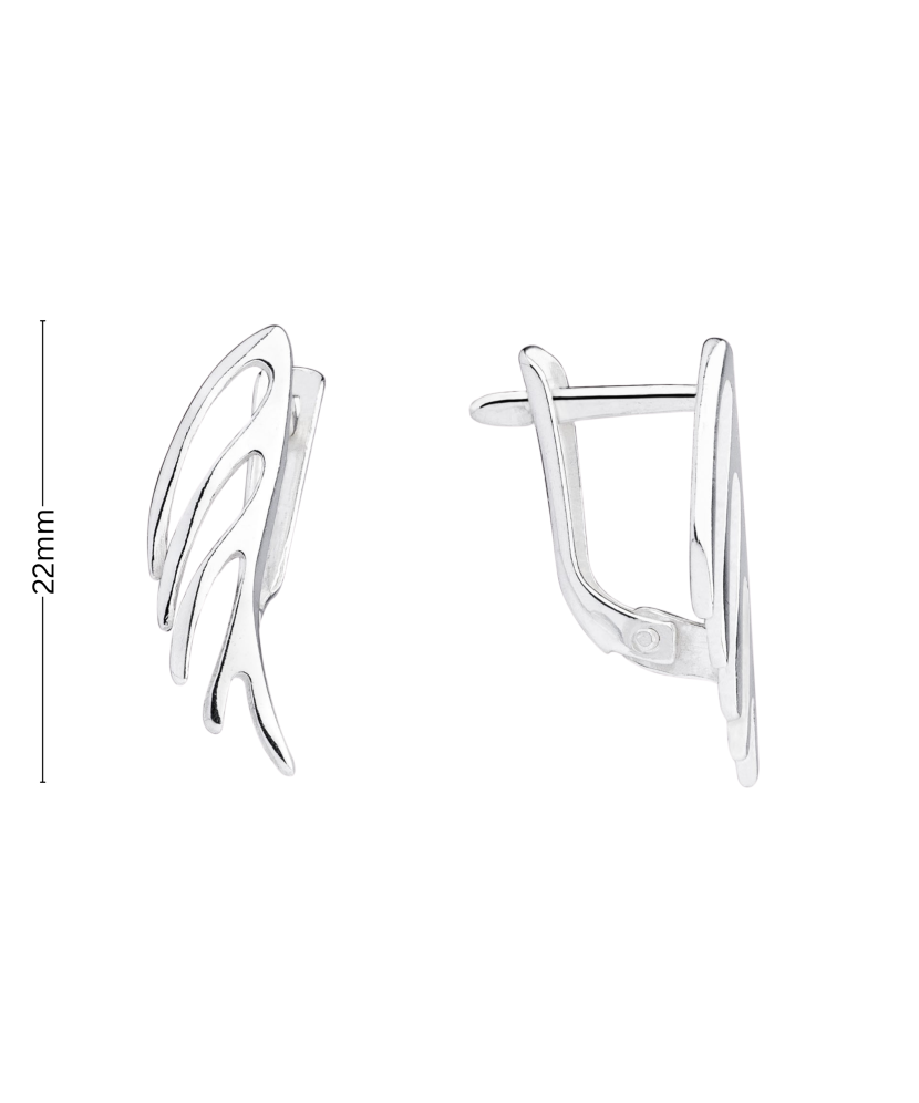 Sterling silver earrings "Angel wings"