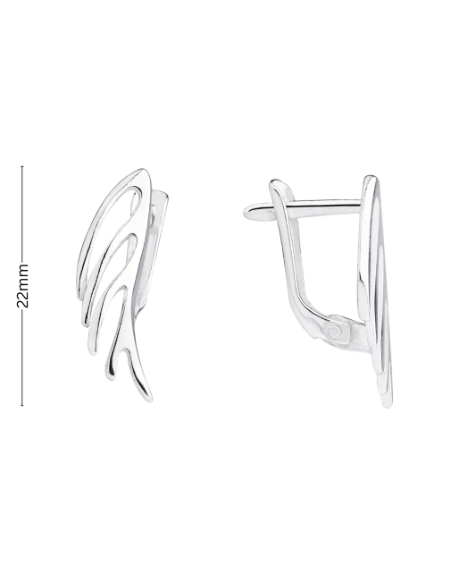 Hopeiset korvakorut "Enkelin siipi"