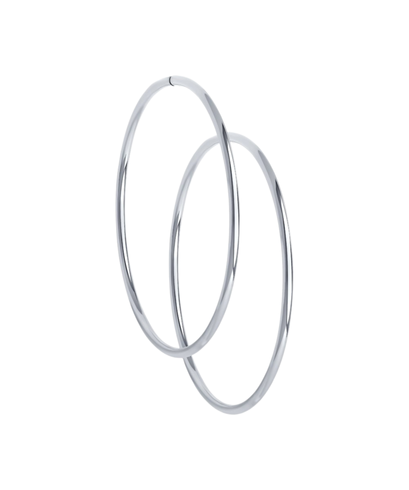 Sterling silver hoop earrings  40mm
