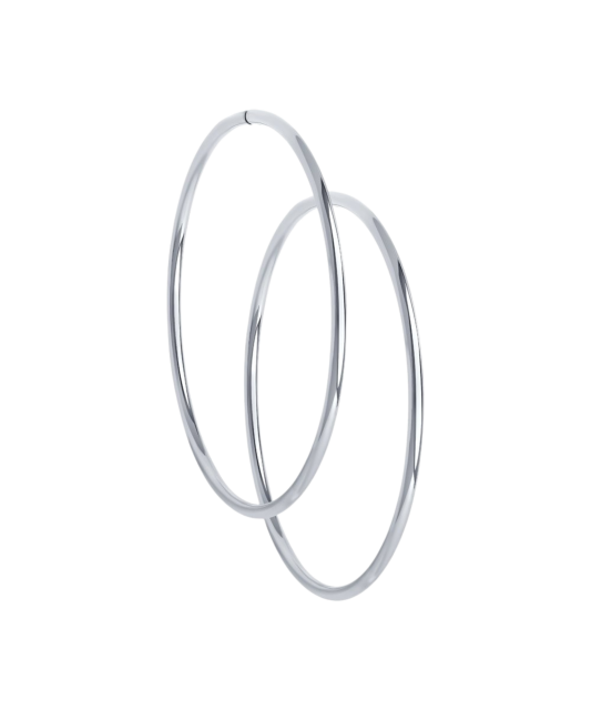 Sterling silver hoop earrings  40mm