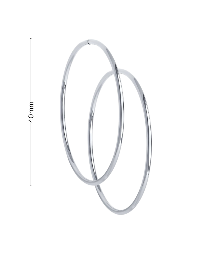 Sidabriniai auskarai rinkutės 35mm  - Goldinga