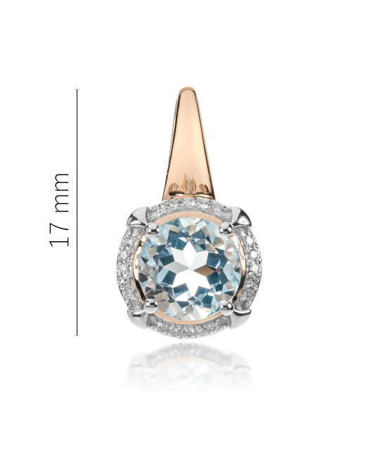 Kultainen riipus topaasilla ja timantteja