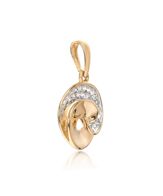 Yellow Gold pendant with diamonds