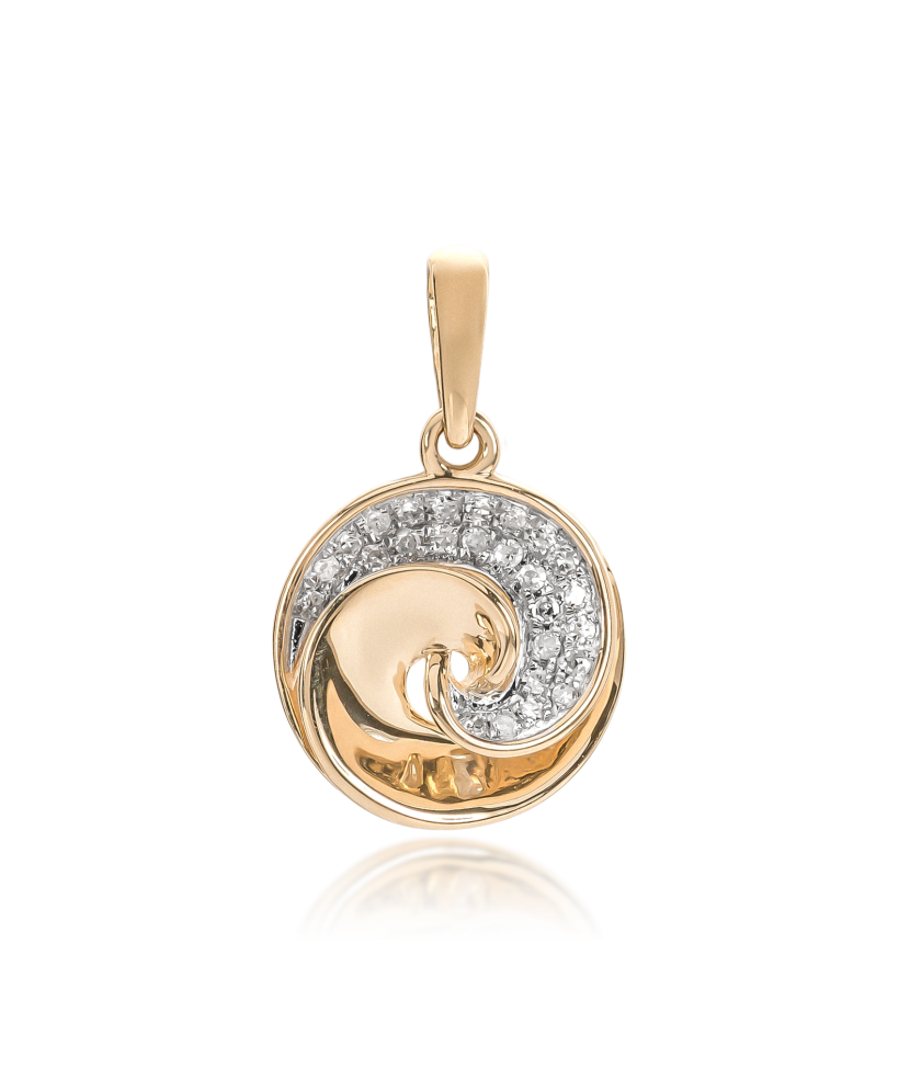 Yellow Gold pendant with diamonds