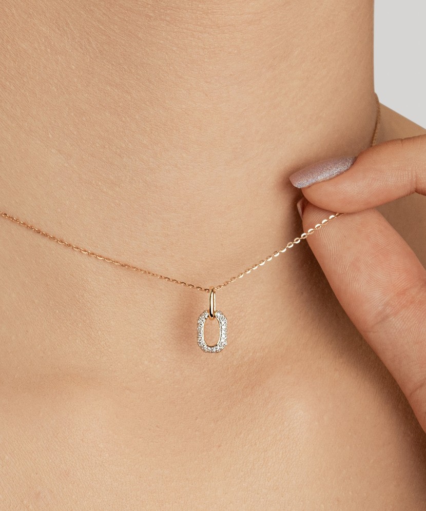 Yellow Gold pendant with diamonds