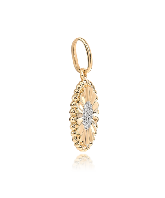 Yellow Gold pendant with diamonds