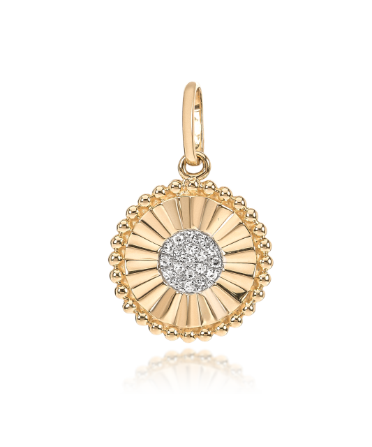 Yellow Gold pendant with diamonds