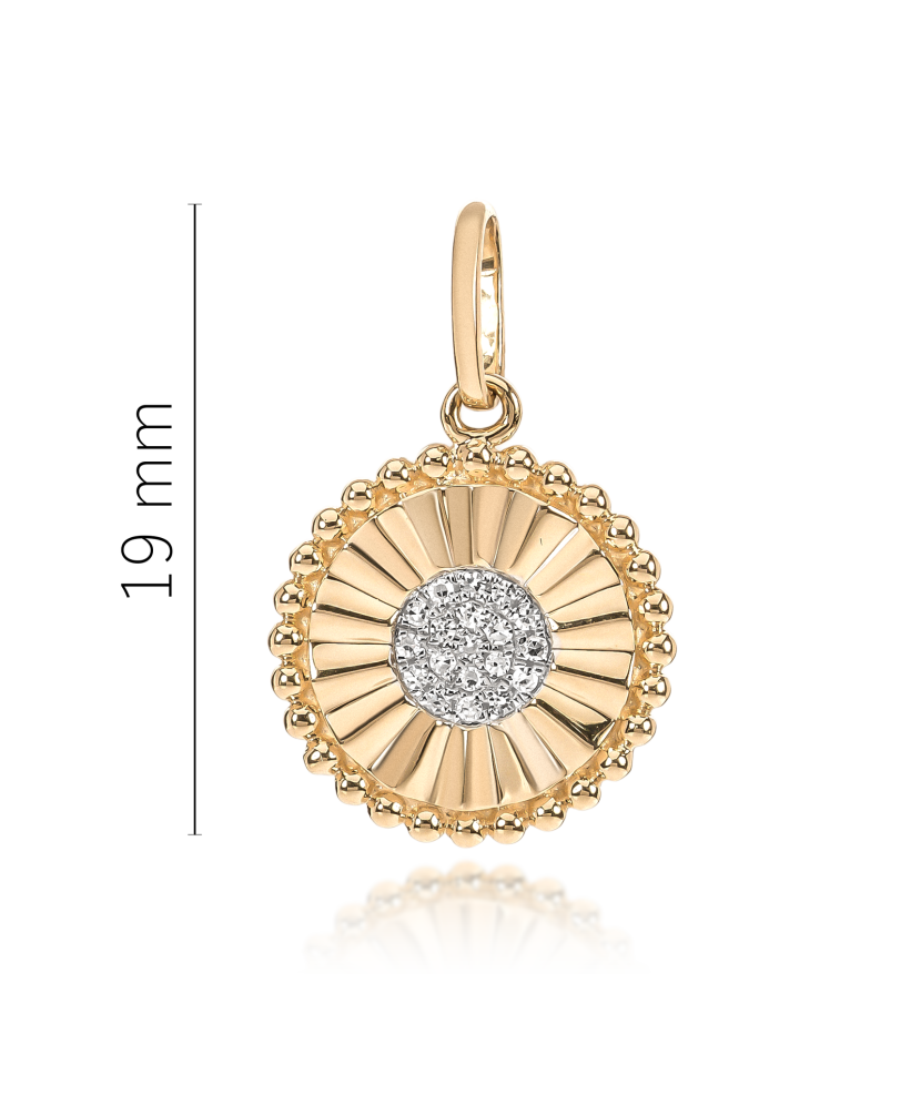 Yellow Gold pendant with diamonds