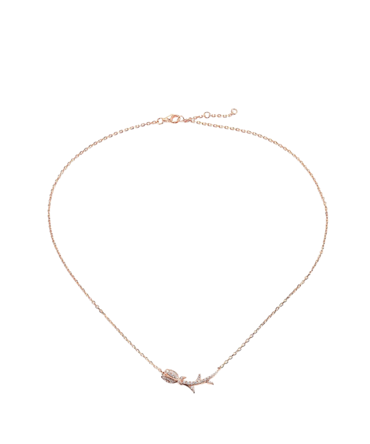 Gilded sterling silver chain with zircon pendant