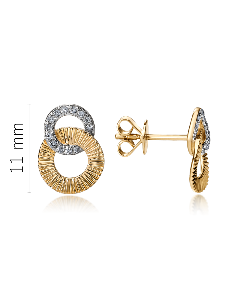 Yellow Gold earrings with diamonds