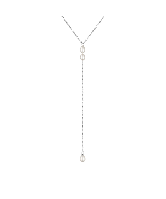 Sterling silver chain with pearls