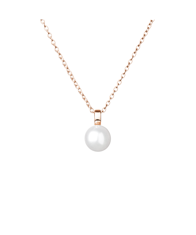 Gilded sterling silver chain with pearl