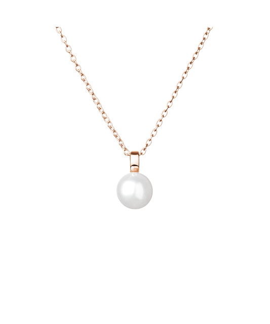 Gilded sterling silver chain with pearl