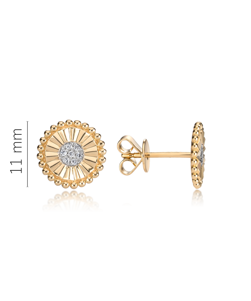 Yellow Gold earrings with diamonds