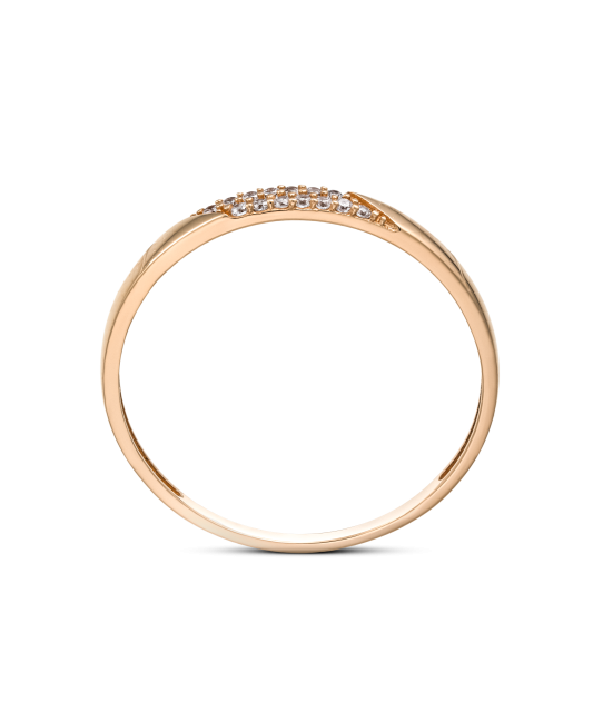 Gold ring with zircons