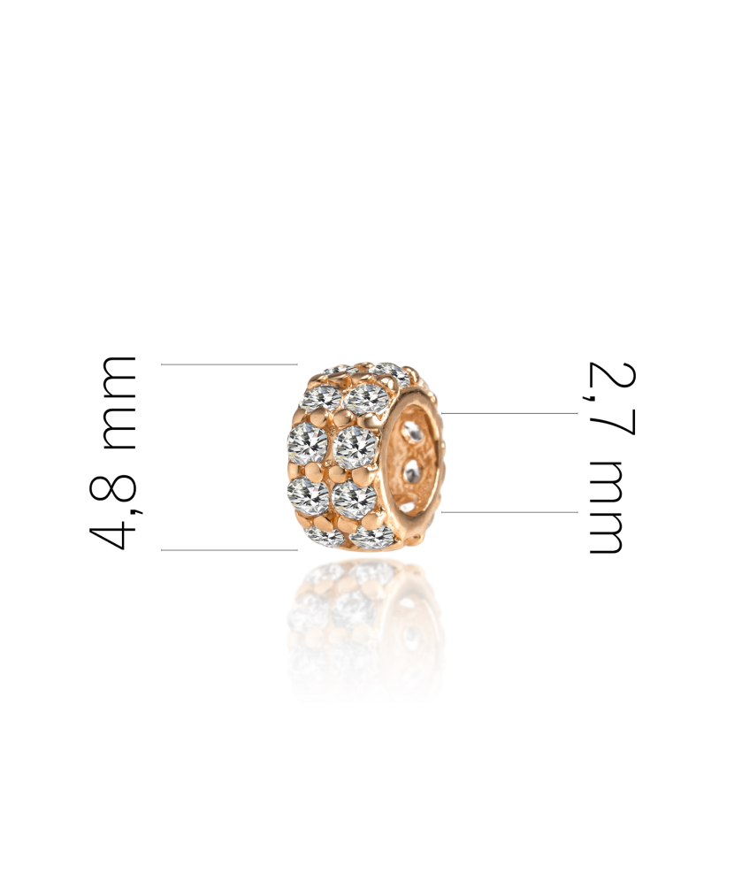 Gold pendant with zircons