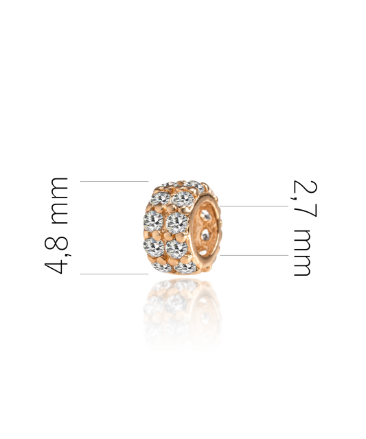 Gold pendant with zircons