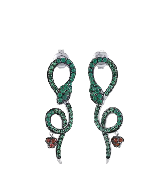 Sterling Silver earrings with zircons and spinels